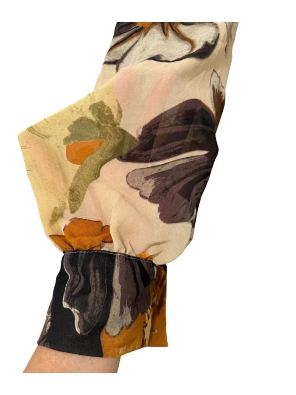 Baltic Born Womens Lydia Maxi Dress Warm Camel Floral Print Belted EUC Size XXXL - Picture 4 of 11